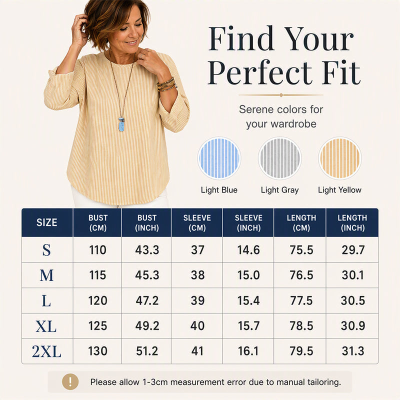 Women's Casual Striped Long Sleeve Top