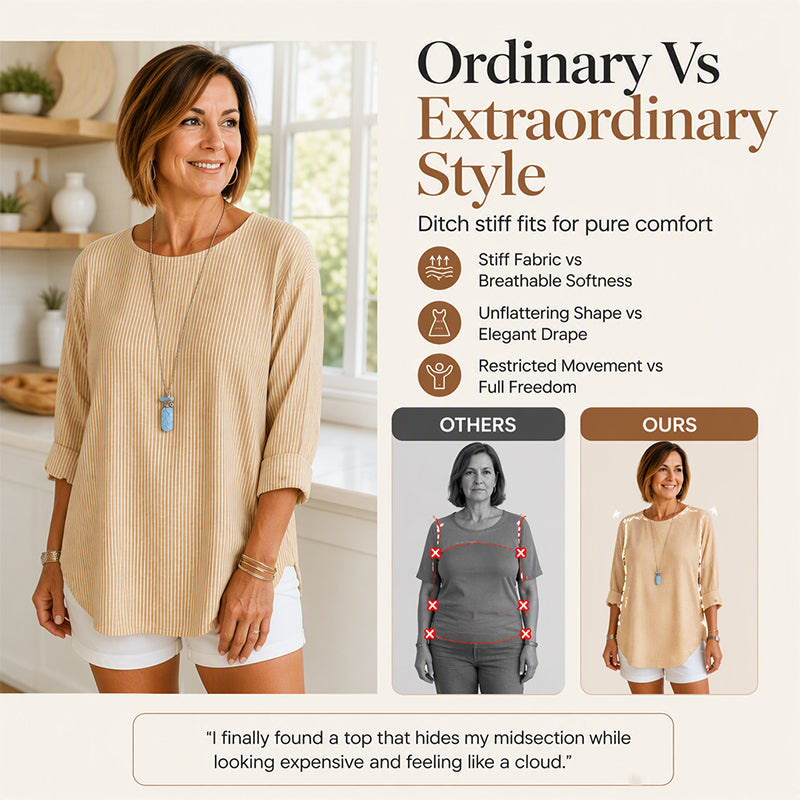 Women's Casual Striped Long Sleeve Top