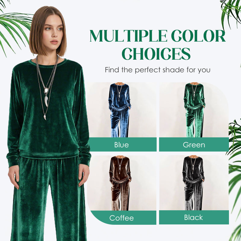 Luxury Comfort You Can Wear Anywhere ✨Women's Velvet Top & Pants 2-Piece Set