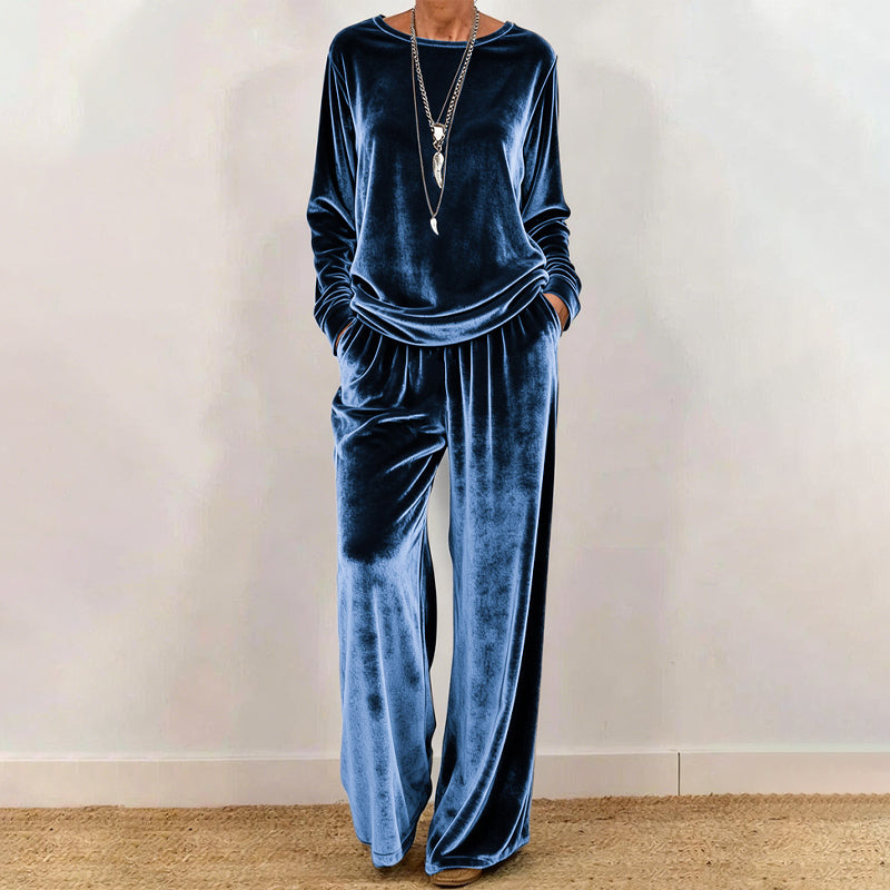 Luxury Comfort You Can Wear Anywhere ✨Women's Velvet Top & Pants 2-Piece Set