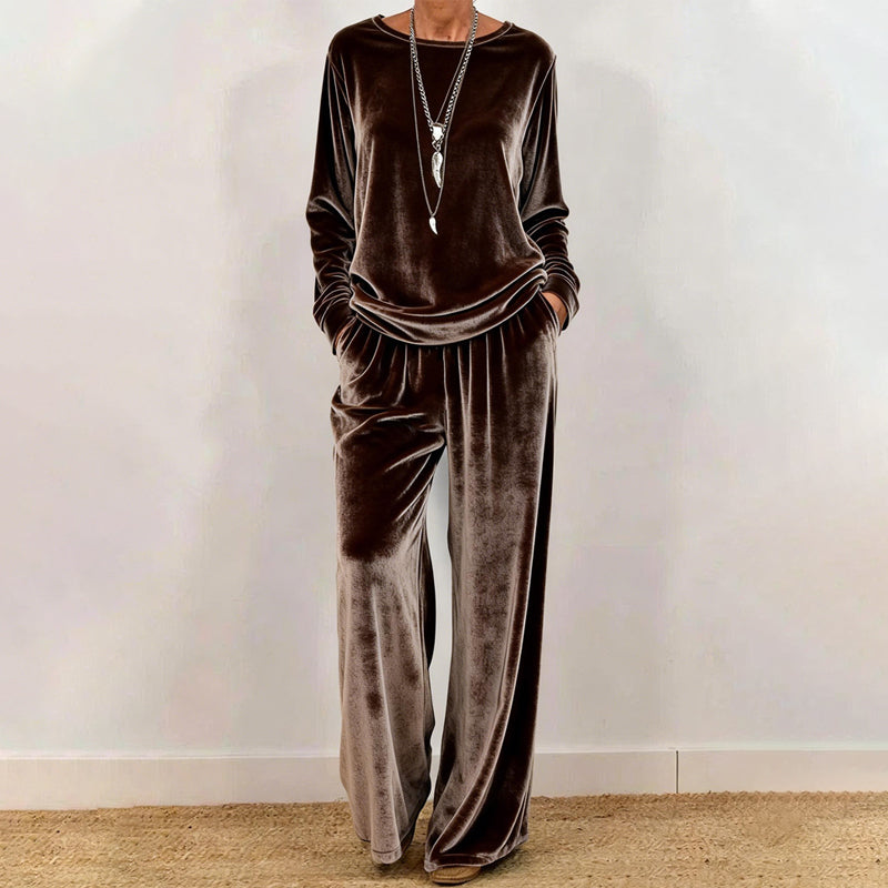 Luxury Comfort You Can Wear Anywhere ✨Women's Velvet Top & Pants 2-Piece Set