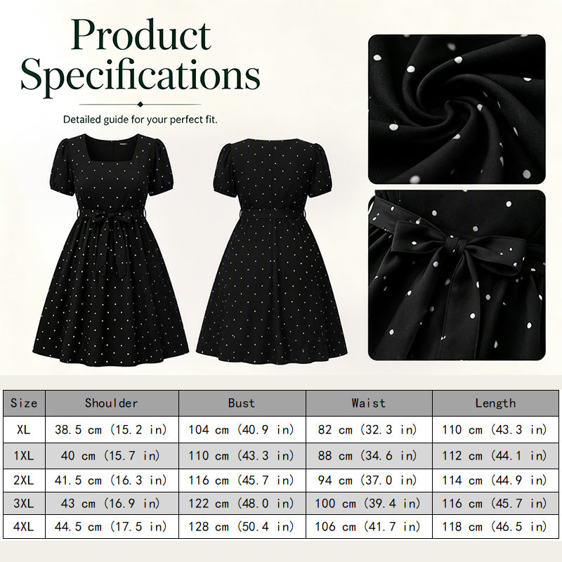 Women's Plus Size Polka Dot Dress 