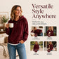 Women's Corduroy Hooded Sweatshirt with Pockets
