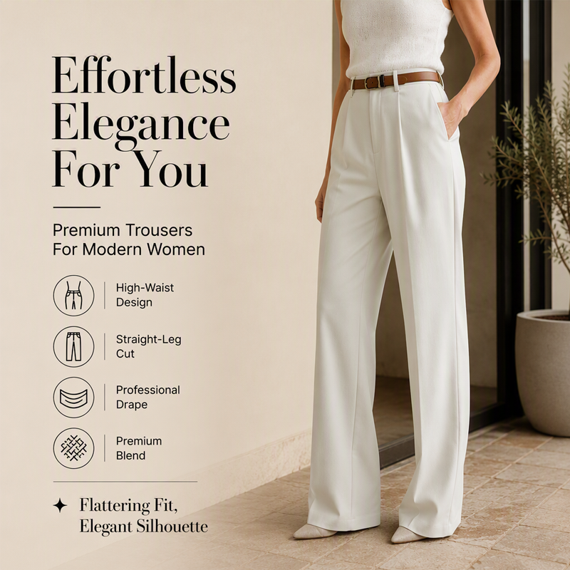 👖 Women's High Waisted Wide Leg Suit Pants– Polished Style Meets Effortless Comfort