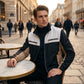Men's Color Block Stand Collar Jacket