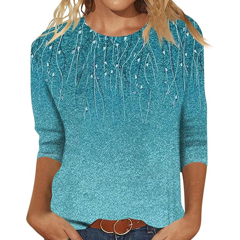 Women's Fashion Printed Crew Neck T-Shirt