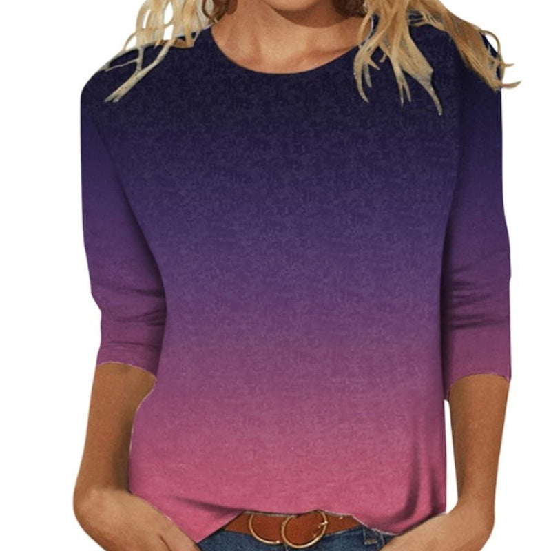 Women's Fashion Printed Crew Neck T-Shirt