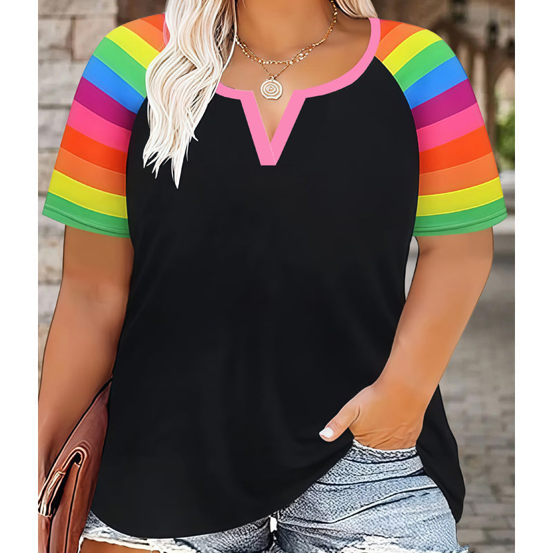 Women's Casual V-Neck Short Sleeve T-Shirt