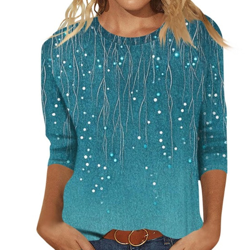Women's Fashion Printed Crew Neck T-Shirt