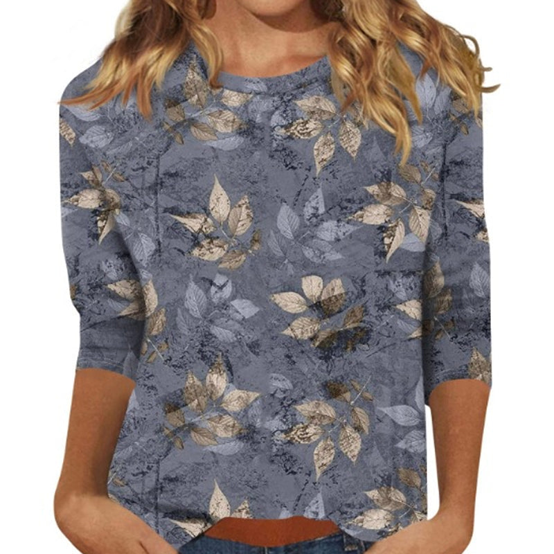 Women's Fashion Printed Crew Neck T-Shirt