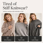 Women's Loose Casual V-Neck Striped Sweater