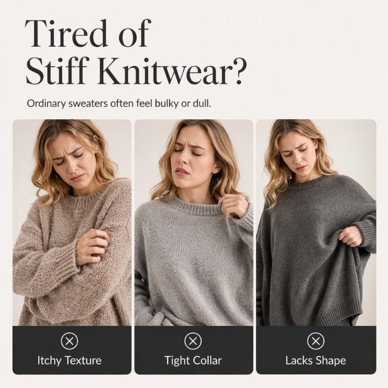 Women's Loose Casual V-Neck Striped Sweater