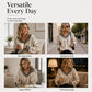 Women's Loose Casual V-Neck Striped Sweater