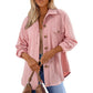 Women's Textured Long Sleeve Button-Down Shirt