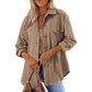 Women's Textured Long Sleeve Button-Down Shirt