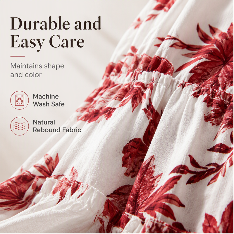 🍂 Women's Floral Print Maxi Dress – Feminine Elegance Meets Effortless Autumn Style