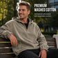 🤎Men's Vintage Washed Half-Zip Hooded Top – Relaxed Casual Pullover for Everyday Style