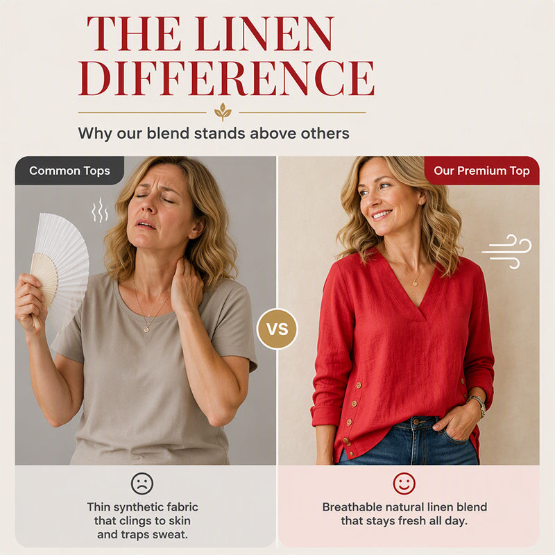 Women's V-Neck Loose-Fit Casual Top