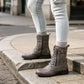 Women's Round Toe Chunky Heel Martin Boots