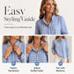 Women's Gingham Ruffle Casual Long Sleeve Shirt