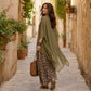 Women's Chic Flowy Maxi Dress and Cover-Up Set