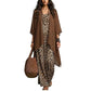 Women's Chic Flowy Maxi Dress and Cover-Up Set