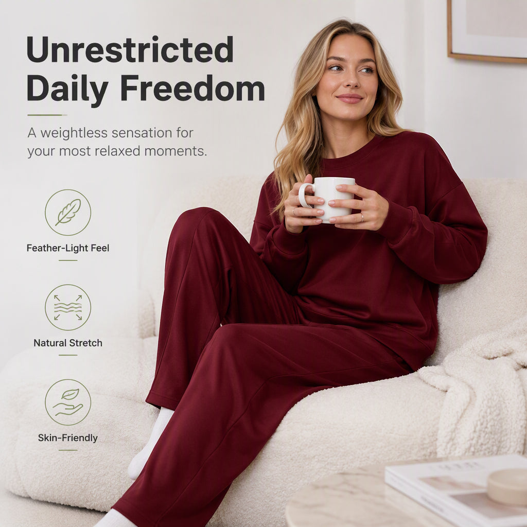 Women's Two-Piece Long Sleeve Casual Sweatsuit Set