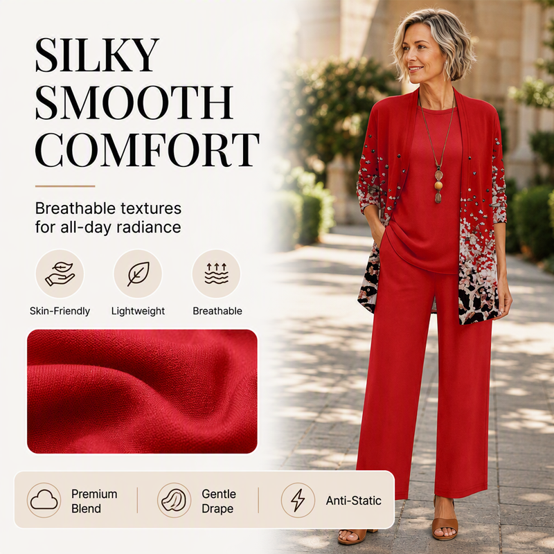 Women's Elegant Printed 3-Piece Set