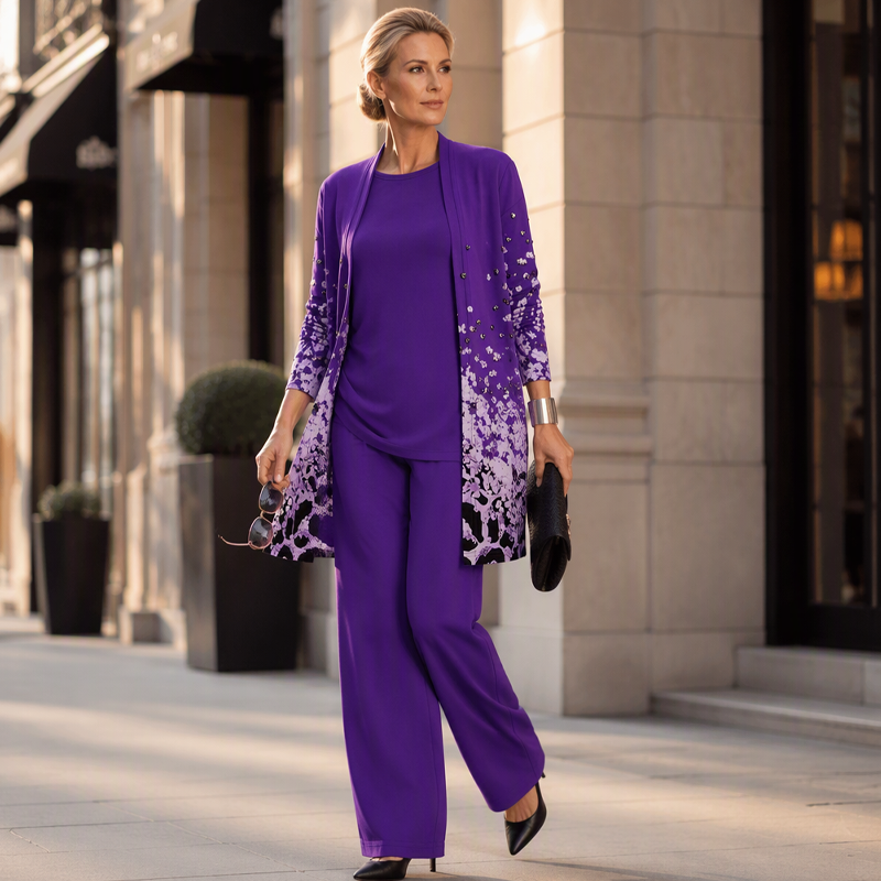 Women's Elegant Printed 3-Piece Set