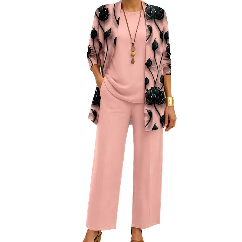 Women's Elegant Printed 3-Piece Set