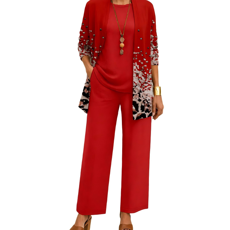Women's Elegant Printed 3-Piece Set