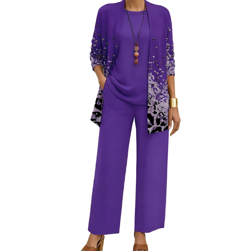 Women's Elegant Printed 3-Piece Set