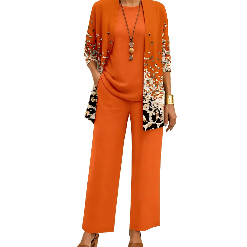Women's Elegant Printed 3-Piece Set