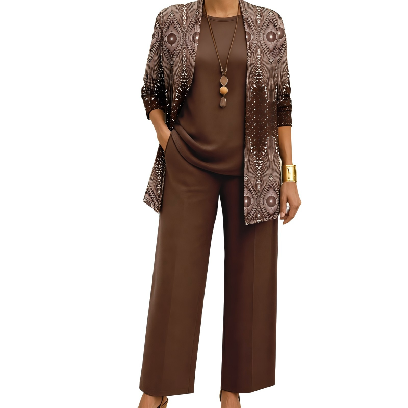 Women's Elegant Printed 3-Piece Set