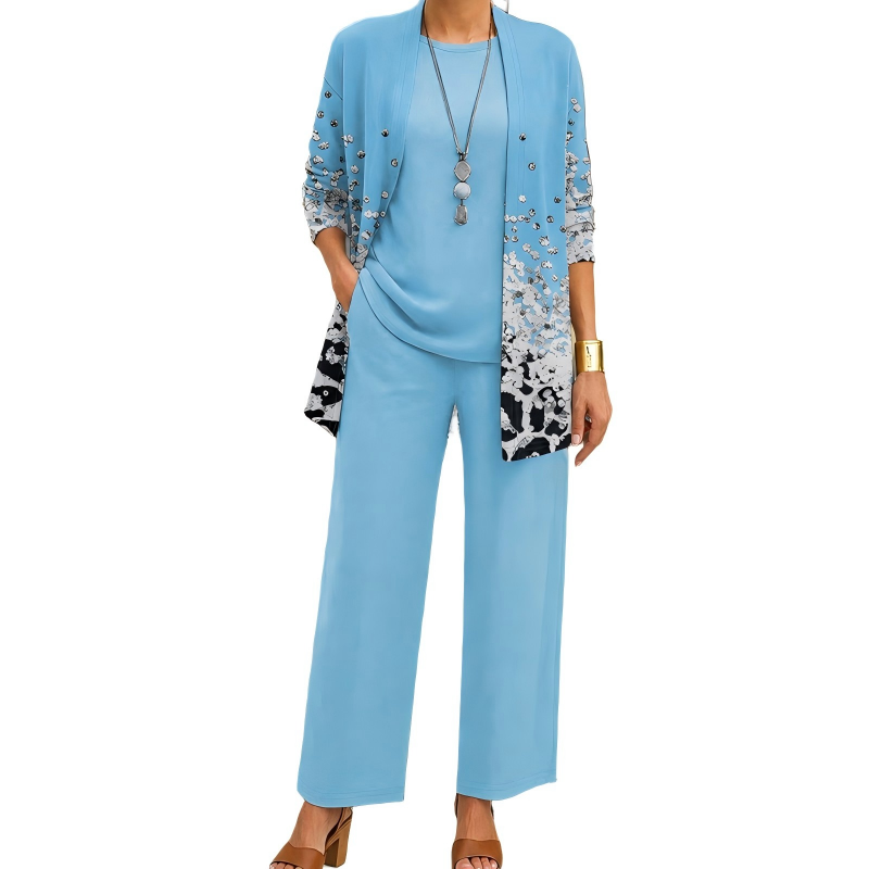 Women's Elegant Printed 3-Piece Set