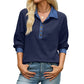 Women's Contrast Denim Collar Knit Top