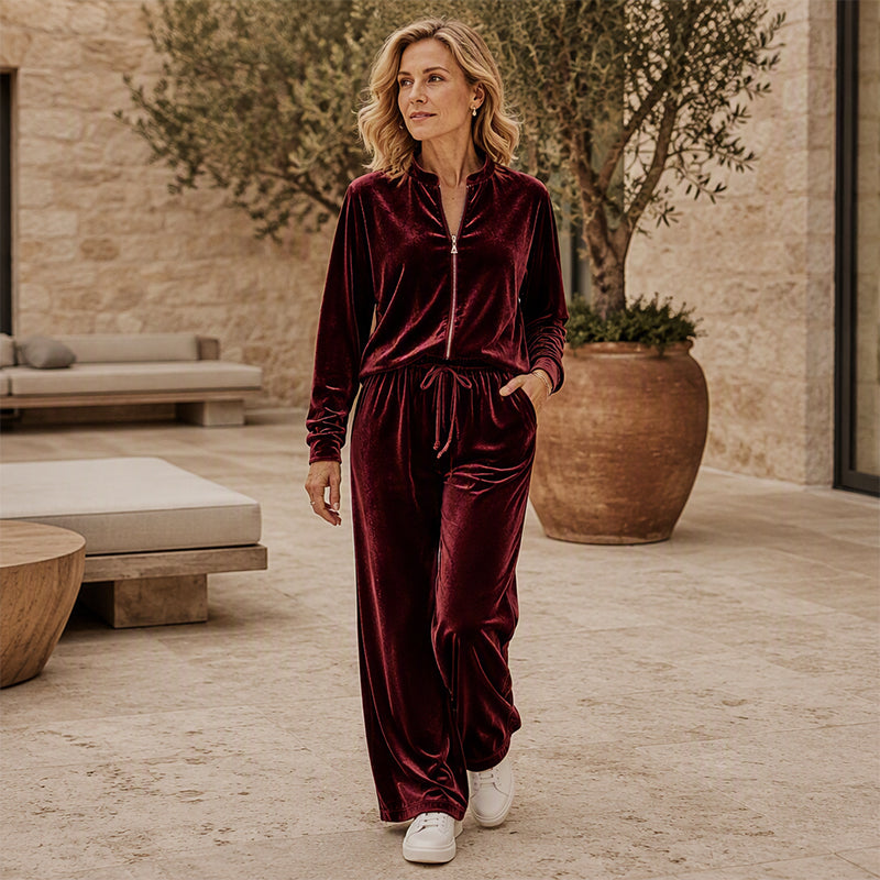 Women's Velvet 2-Piece Outfits