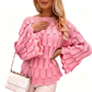 Women's Hollow Out Slouchy Knit Sweater