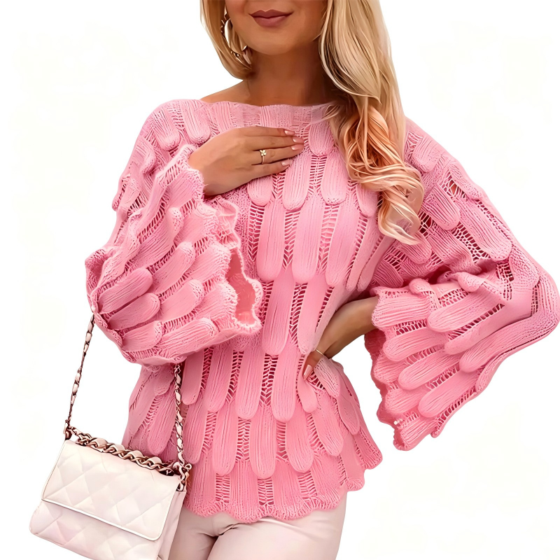 Women's Hollow Out Slouchy Knit Sweater