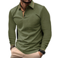 Men's Long Sleeve Contrast Collar Top