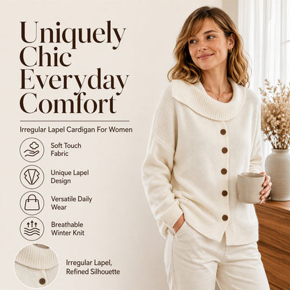Women's Irregular Collar Knit Cardigan