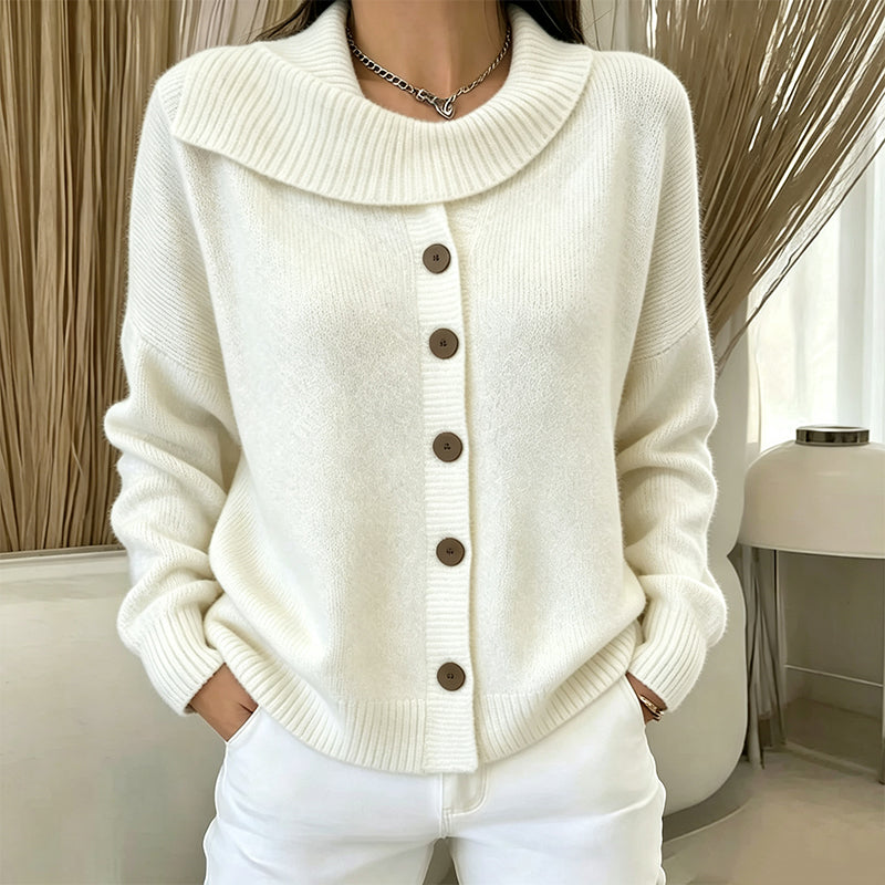 Women's Irregular Collar Knit Cardigan