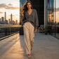 Women's V-Neck Oversized Knit Cardigan