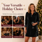 Women's Festive Sequin Patchwork Dress