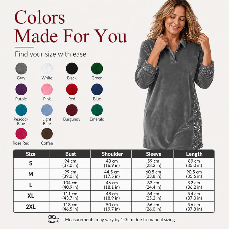 Women's Festive Sequin Patchwork Dress