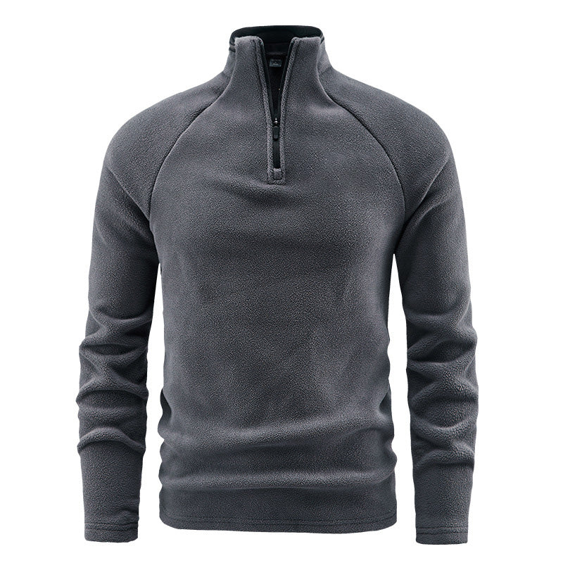 Men's Polar Fleece Stand Collar Warm Sweatshirt