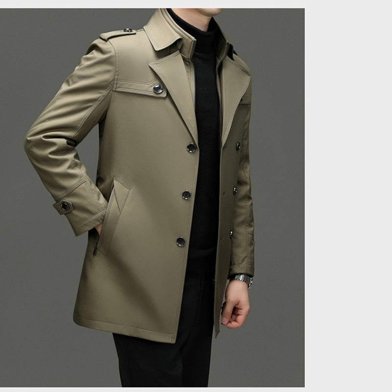 ⌛Limited-Time Offer🛍️Men's Medium-Length Trench Coat with Detachable Inner