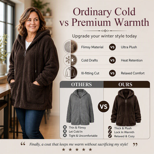 Women's Loose Sherpa Hoodie Sweatshirt