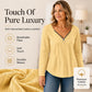 Women's Zipper V-Neck Long Sleeve Top