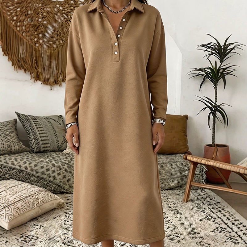 Women's Long Sleeve Knit Sweatshirt Dress